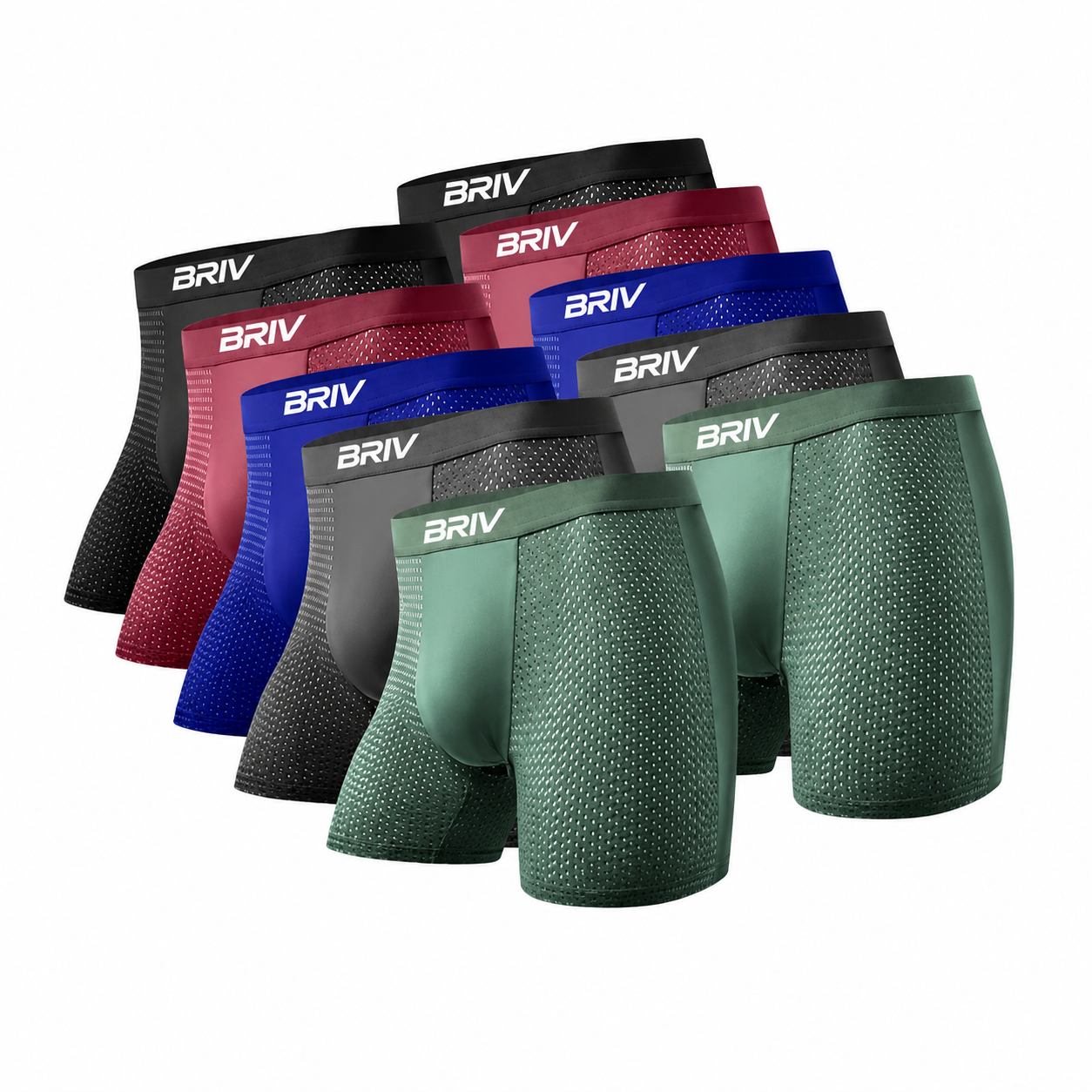 BRIV® Bamboo Boxers - 5 Pack Multicolour | + 5 FREE