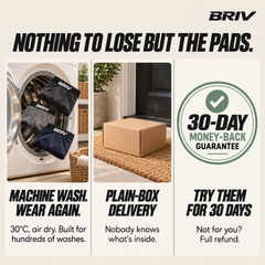 Machine wash, plain-box delivery, money-back guarantee