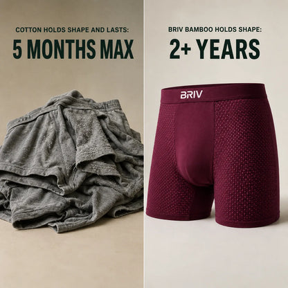 BRIV® Bamboo Boxers - 5 Pack Multicolour | + 5 FREE